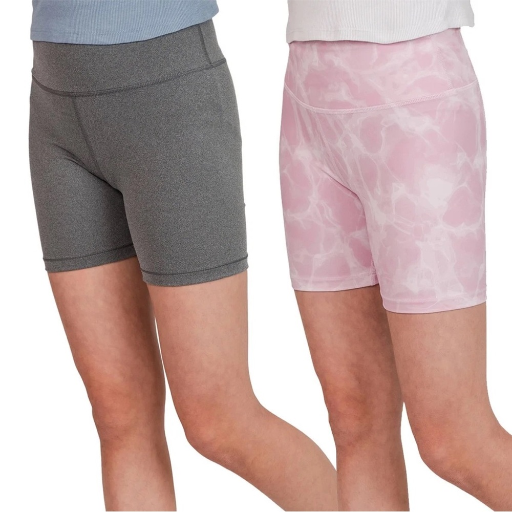 Tuff Athletics Kids Gray and Pink Shorts